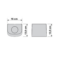 Dimbar utomhusvägglampa Ares med eluttag - med integrerad LED