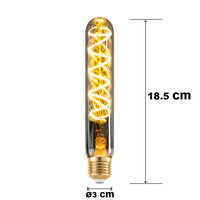 E27-rörlampa LED dimbar, rökfärgad spiral 4 watt (1700K)