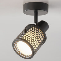 Taklampa Fori med en lampa - svart med bikakedesign