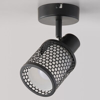Taklampa Fori med en lampa - svart med bikakedesign