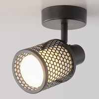 Taklampa Fori med en lampa - svart med bikakedesign