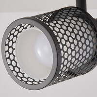 Taklampa Fori med en lampa - svart med bikakedesign
