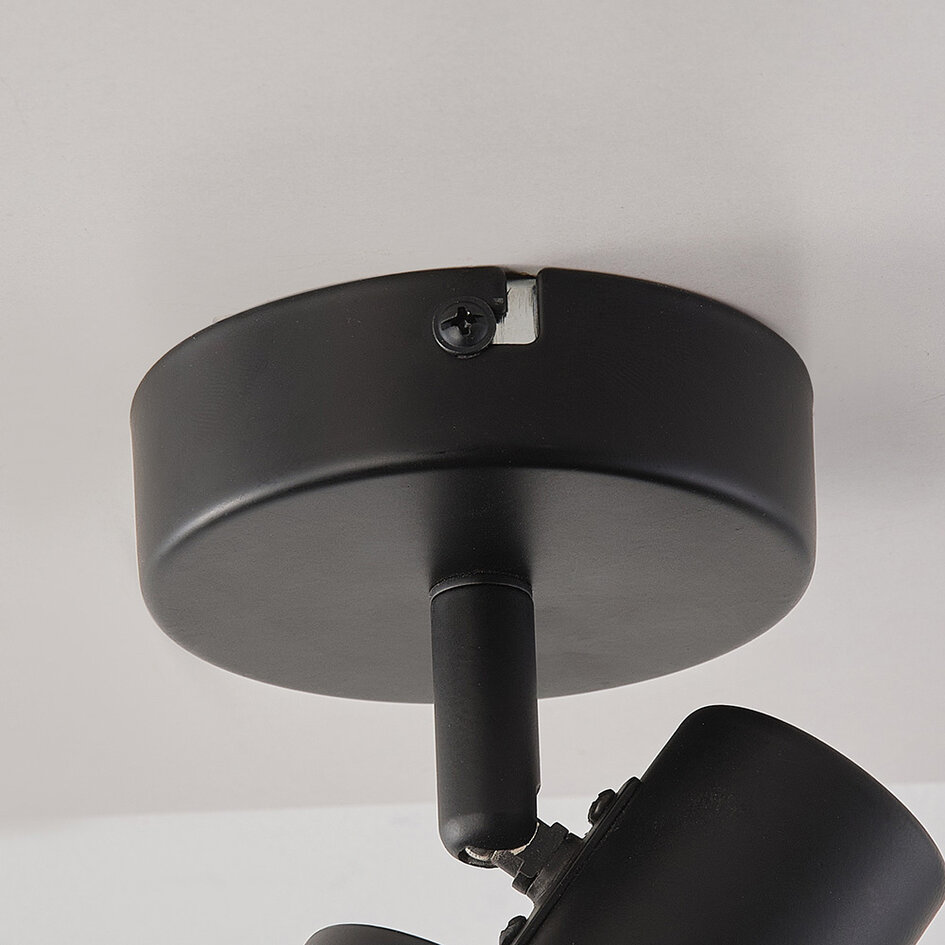 Taklampa Fori med en lampa - svart med bikakedesign