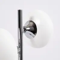 Bordslampa med mjölkglas, 2-ljus - Kroom