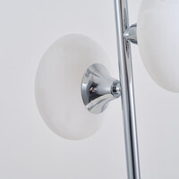 Bordslampa med mjölkglas, 2-ljus - Kroom