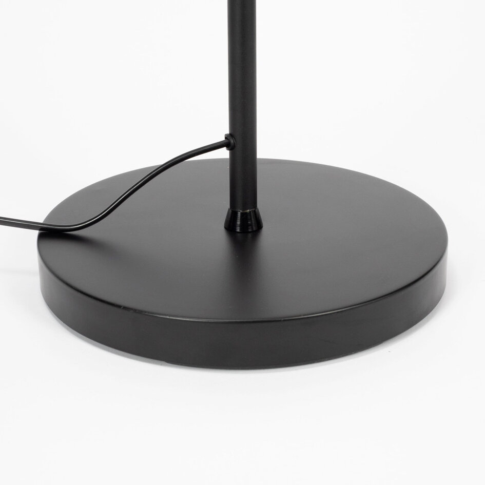 Golvlampa Musta med tre lampor - svart med rökgrått glas