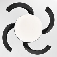 Takfläkt Ventu med integrerad LED och fjärrkontroll - svart