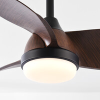 Kompakt takfläkt Vietor med integrerad LED - svart och mörkbrun