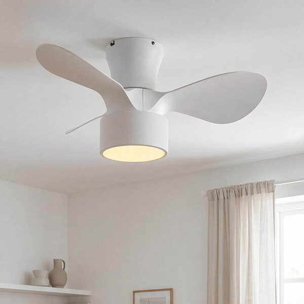Kompakt takfläkt Vejas med integrerad LED - vit