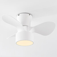 Kompakt takfläkt Vejas med integrerad LED - vit