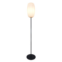 Golvlampa Karsten - svart med vitt glas