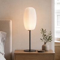 Bordslampa med vitt glas - Kalisto