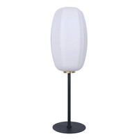 Bordslampa Kalisto - svart med vitt glas