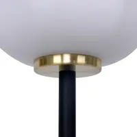 Bordslampa Kalisto - svart med vitt glas