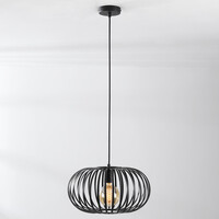 Pendellampa Sole med öppen design - svart