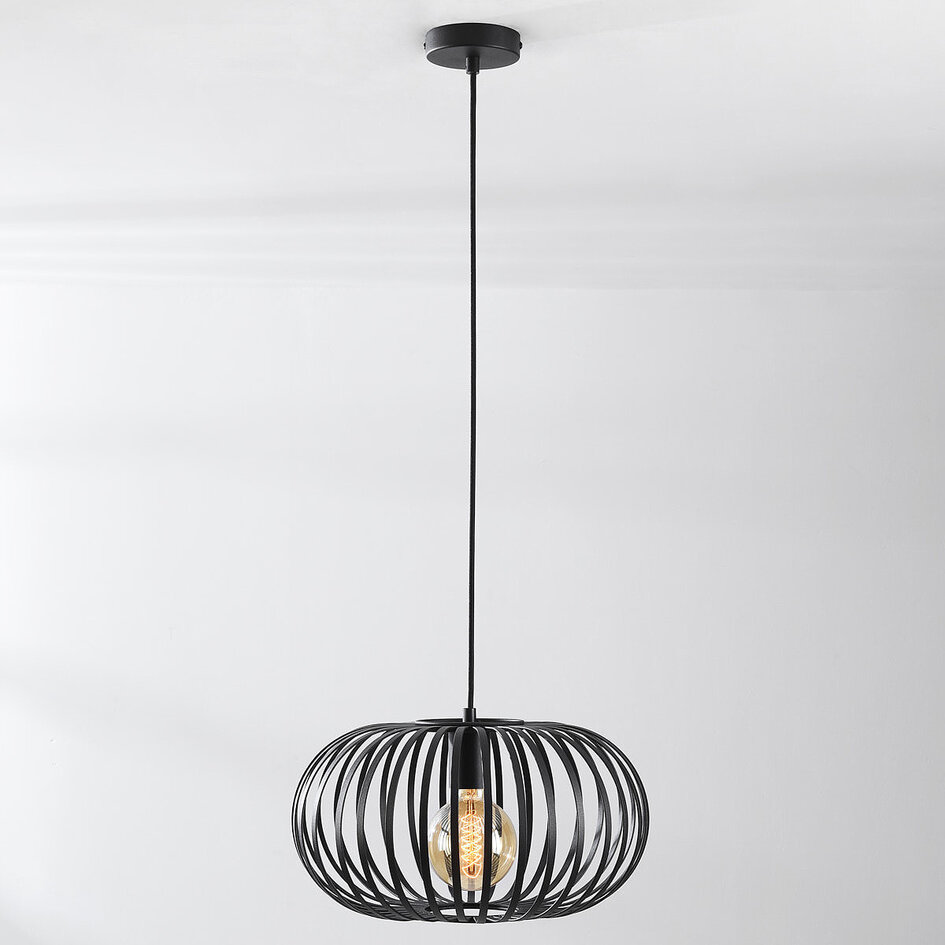 Pendellampa Sole med öppen design - svart