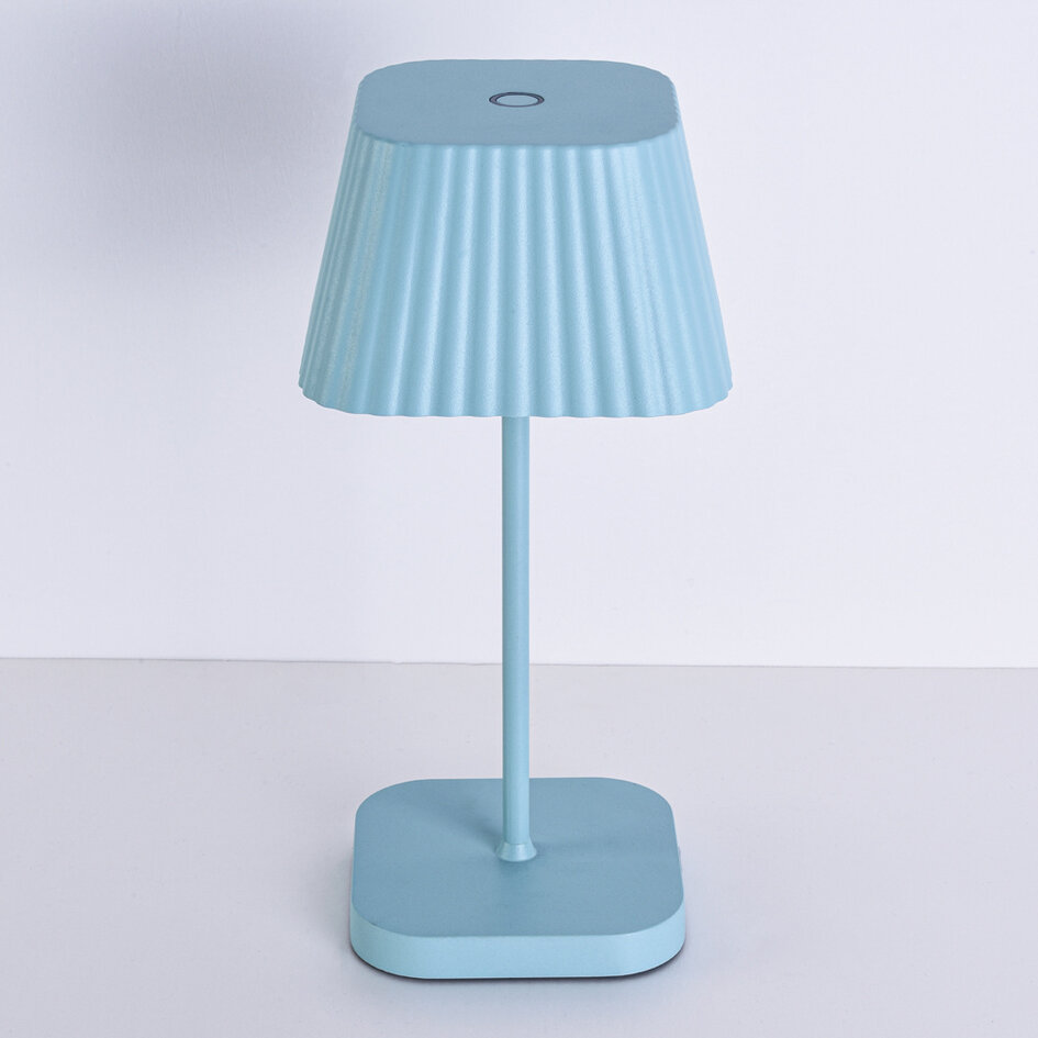 Uppladdningsbar bordslampa Mike - blå, dimbar