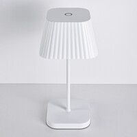 Uppladdningsbar bordslampa Robin - vit, dimbar