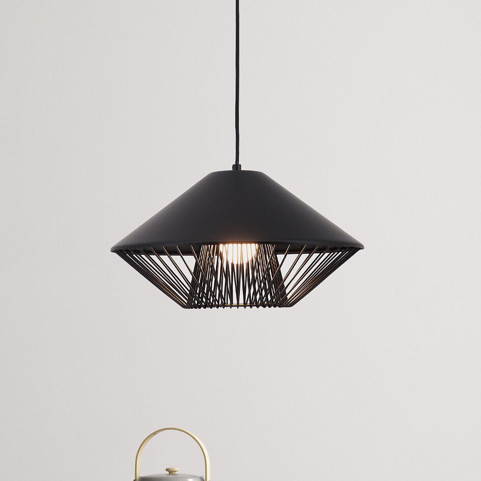Modern pendellampa Aiva - svart