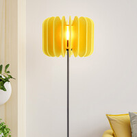 Golvlampa Lenthe - gul PET-filt