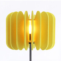 Golvlampa Lenthe - gul PET-filt