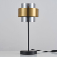 Bordslampa Lor med rökfärgat glas - brons