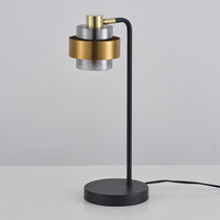 Bordslampa Kulta med vridbar skärm - med rökfärgat glas
