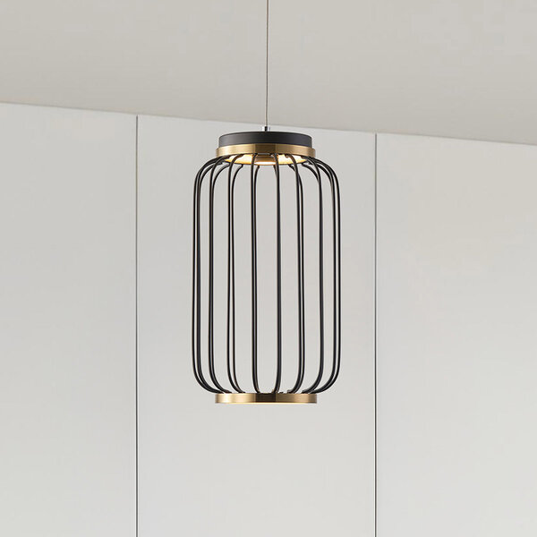 Pendellampa Puri med integrerad LED - svart och guld