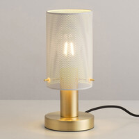 Designad bordslampa Mreza i guld med perforeringar