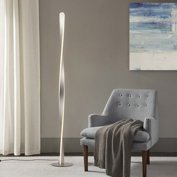 Golvlampa Locke med vriden ram och integrerad LED