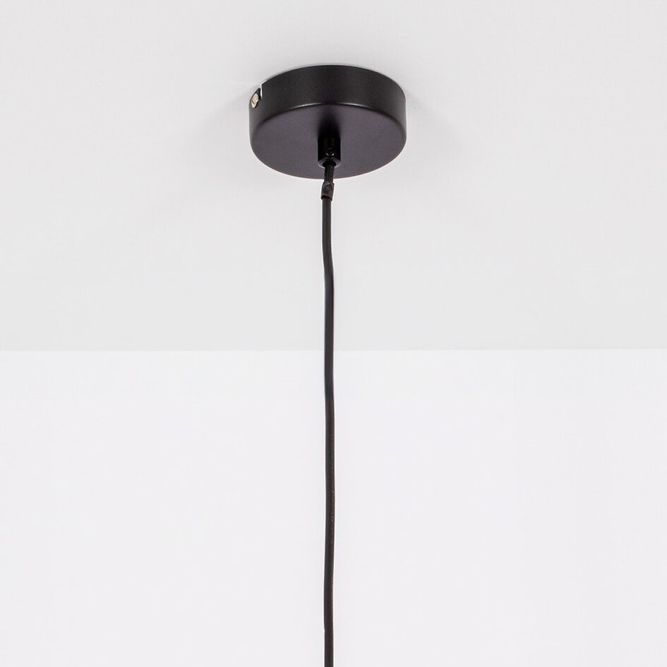 Pendellampa Apvali - rökfärgat grått glas och mattsvart