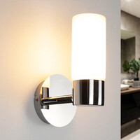 Modern badrumsvägglampa Vidrio i krom, IP44