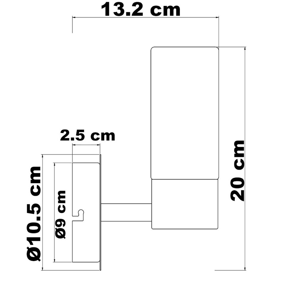Modern badrumsvägglampa Vidrio i krom, IP44