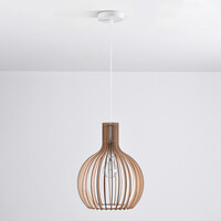 Boho pendellampa Legno i trä - rund