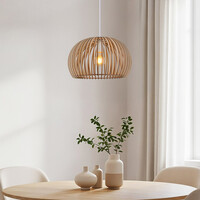 Boho pendellampa Medis i trä - rund