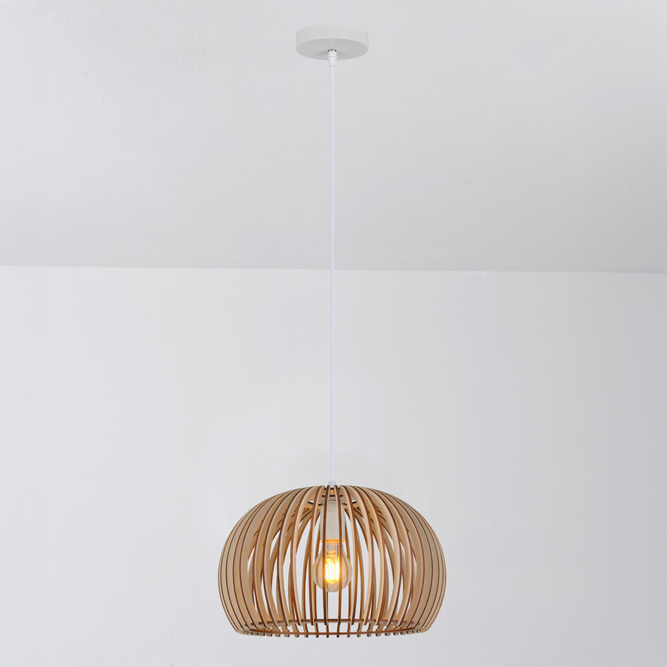 Boho trä taklampa - Medis