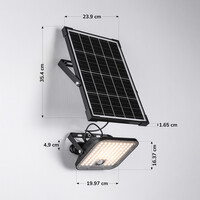 30W solcellsdriven LED-strålkastare för utomhusbruk med sensor - Nick