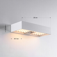 Solcellsdriven utomhusvägglampa Grish med sensor - vit med integrerad LED