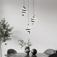 Tvinnad design-pendellampa Bojana, 3-stegs dimbar