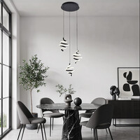Tvinnad design-pendellampa Bojana, 3-stegs dimbar