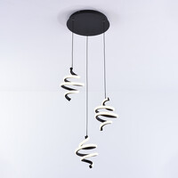 Tvinnad design-pendellampa Bojana, 3-stegs dimbar