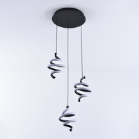 Tvinnad design-pendellampa Bojana, 3-stegs dimbar