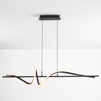 3-stegs dimbar designad pendellampa Ches - svart med integrerad LED