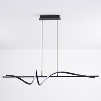 3-stegs dimbar designad pendellampa Ches - svart med integrerad LED