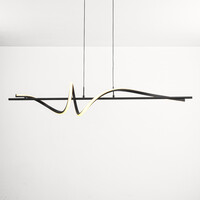3-stegs dimbar designad pendellampa Ches - svart med integrerad LED