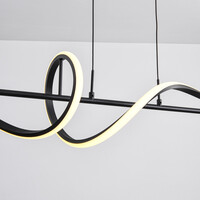3-stegs dimbar designad pendellampa Ches - svart med integrerad LED