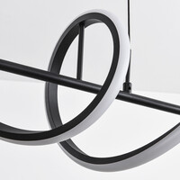 3-stegs dimbar designad pendellampa Ches - svart med integrerad LED