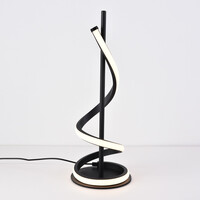 Bordslampa Caz med vriden svart ram och integrerad LED