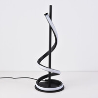 Bordslampa Caz med vriden svart ram och integrerad LED