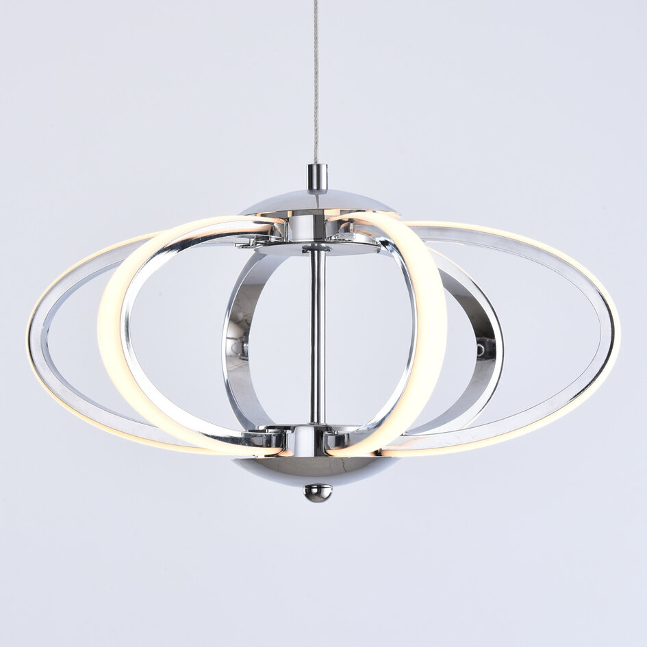 3-stegs dimbar pendellampa Yinthe - krom med integrerad LED